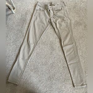 American eagle super stretch jeggings, tan/cream, size 2
